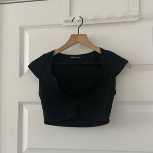 Motel Rocks Notched Crop Top